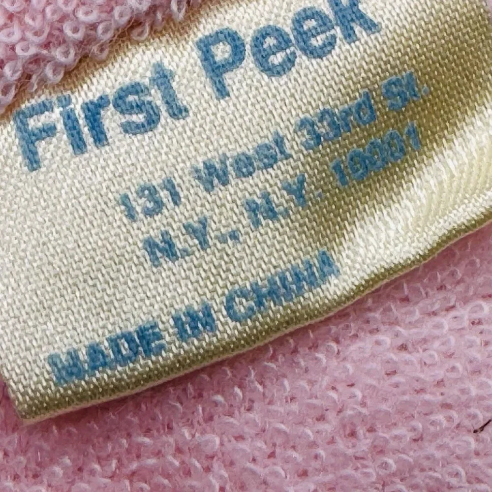 First Peek Terry Cloth Bunny Rabbit Plush Color Block‎ Rattle 8